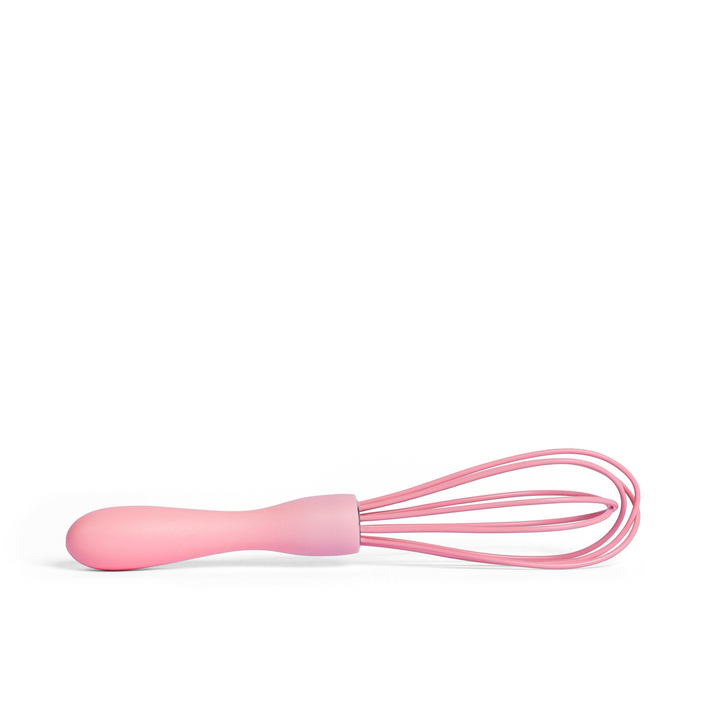 Pink silicone whisk for mixing cake batter whipping cream blending ingredients and preparing homemade desserts