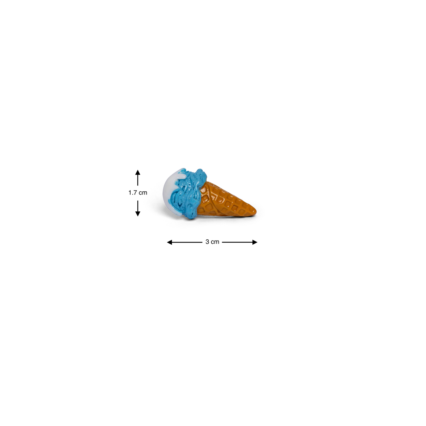 Blue ice cream cone enamel pin badge with pink ice cream swirl perfect for tote bags jackets backpacks and dessert lovers