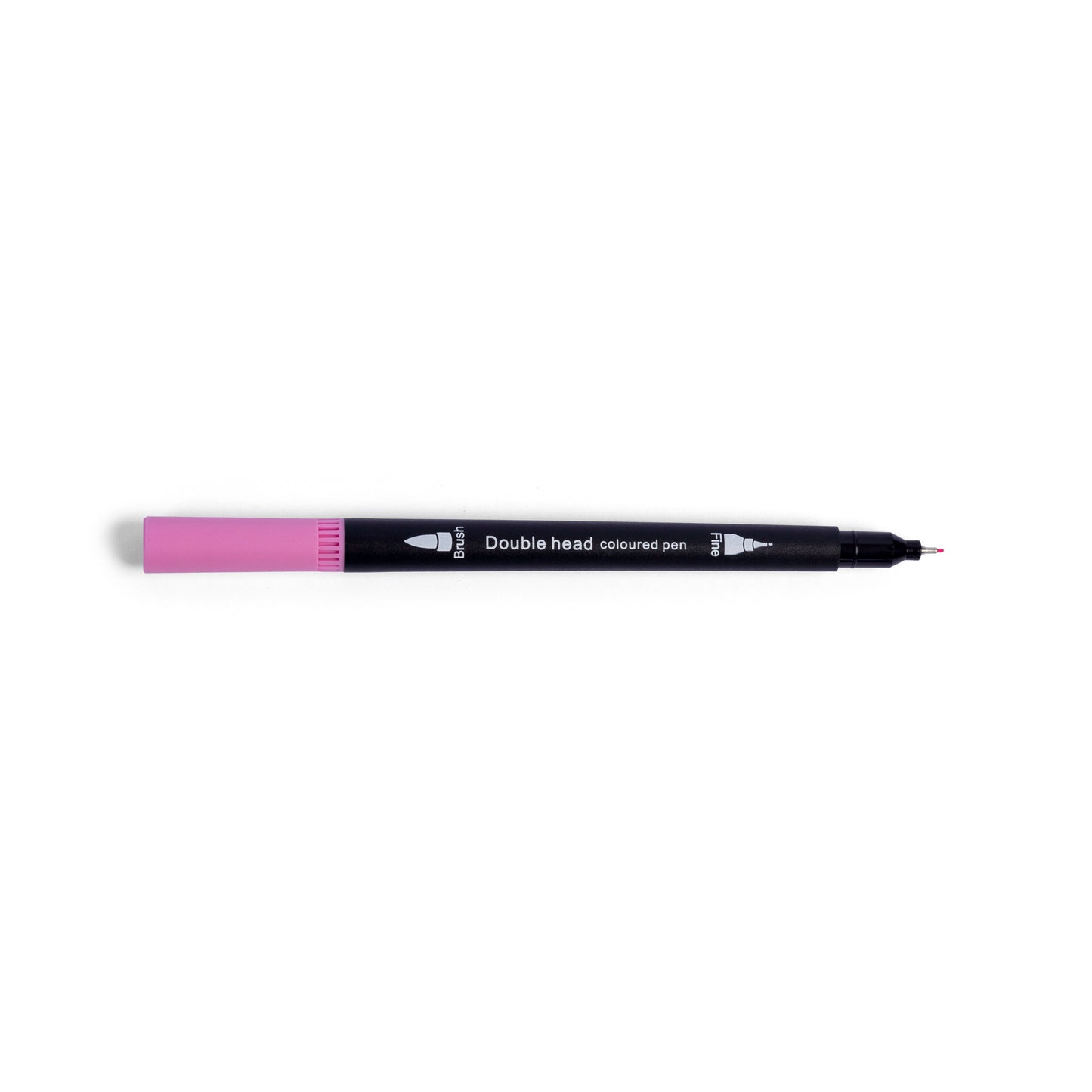 Magenta dual tip colouring pen with brush tip and fine liner for colouring books drawing journaling and creative art projects
