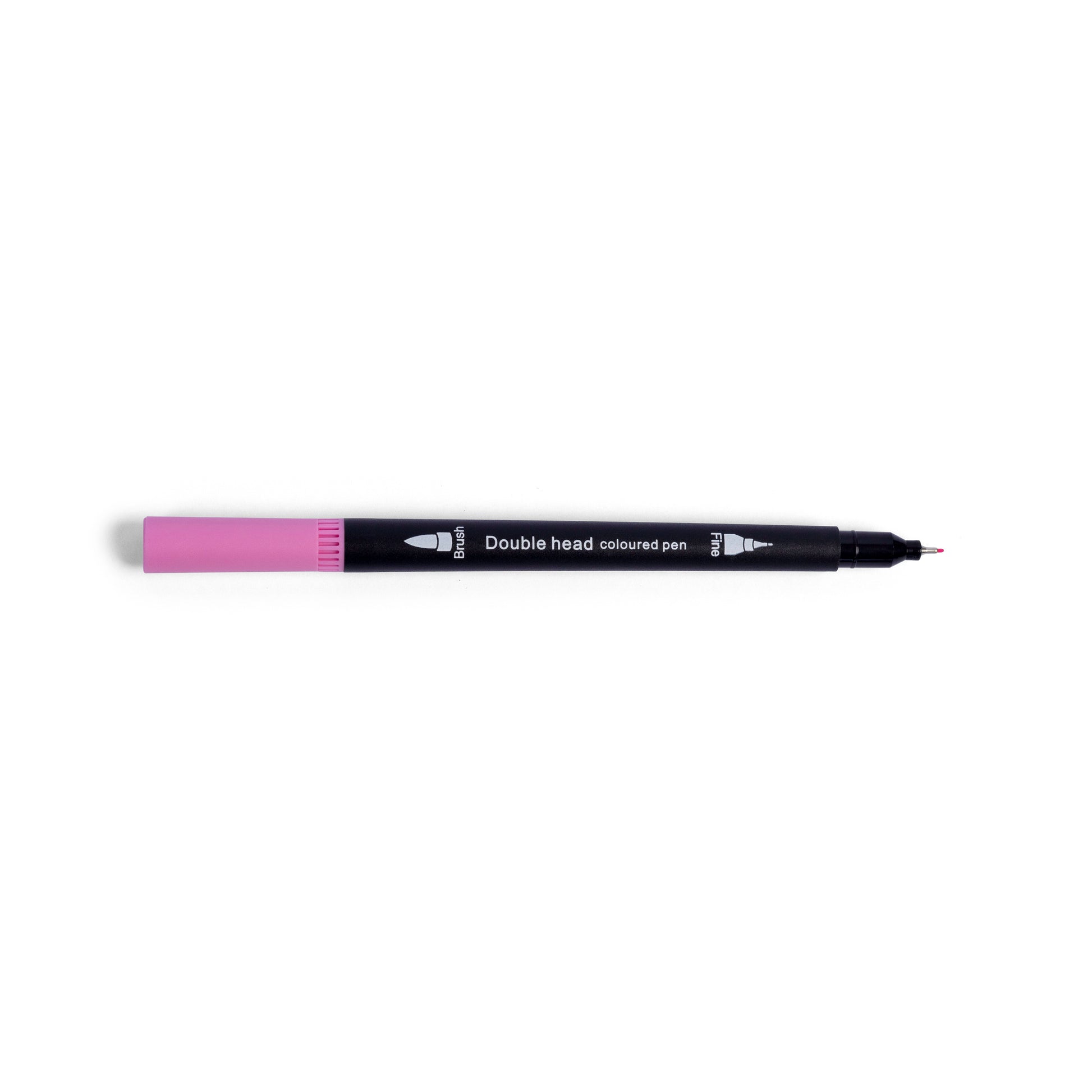 Magenta dual tip colouring pen with brush tip and fine liner for colouring books drawing journaling and creative art projects