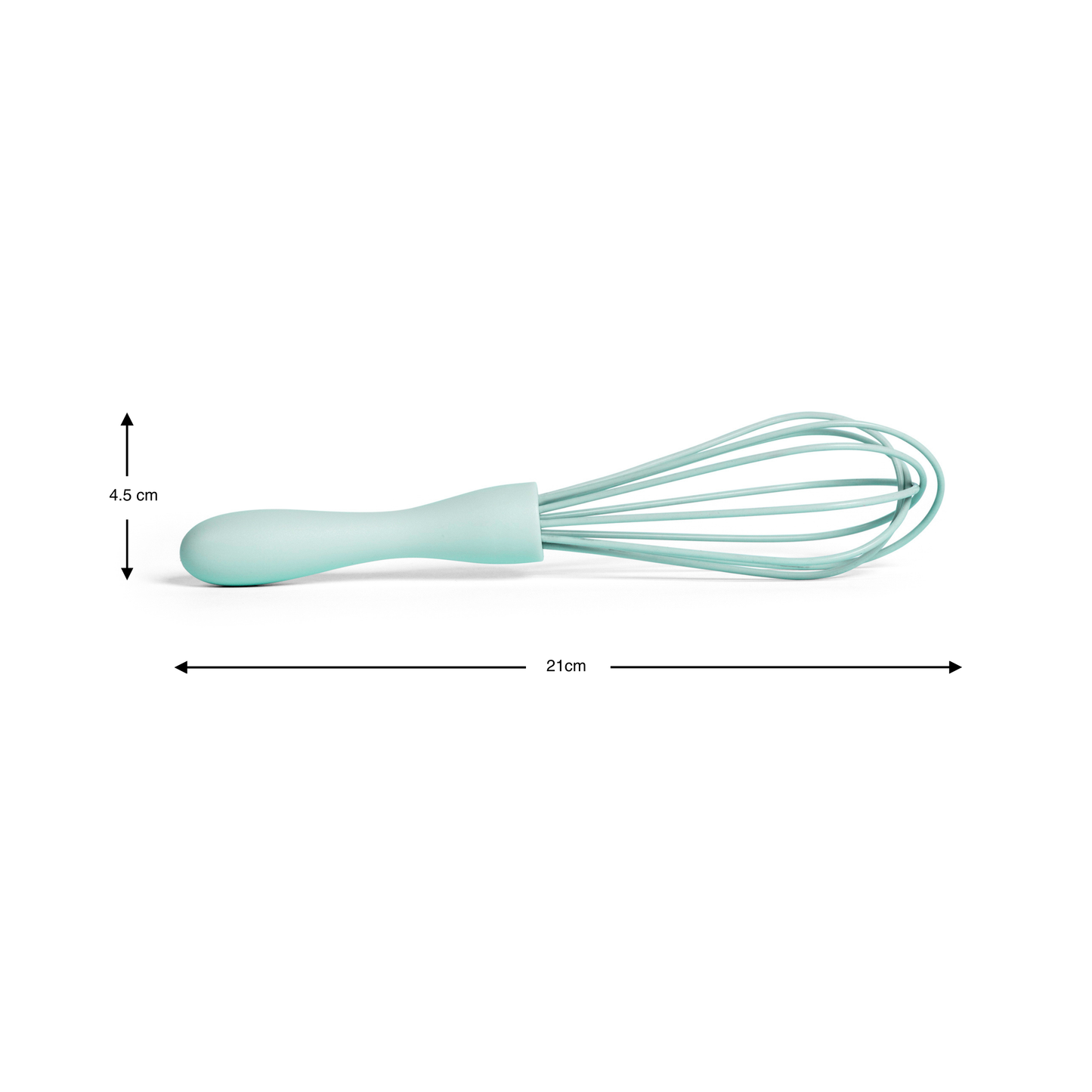 Mint green silicone whisk for mixing cake batter whipping cream blending ingredients and preparing homemade desserts
