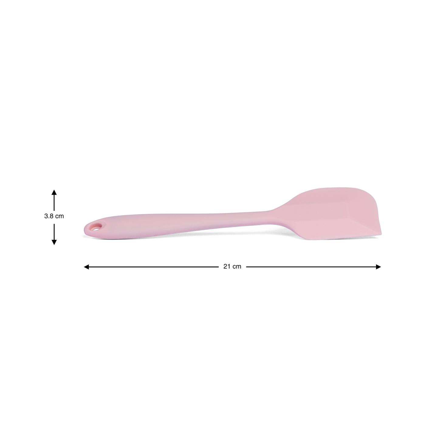 Pink silicone spatula for mixing cake batter folding ingredients scraping bowls and baking cakes cookies and desserts