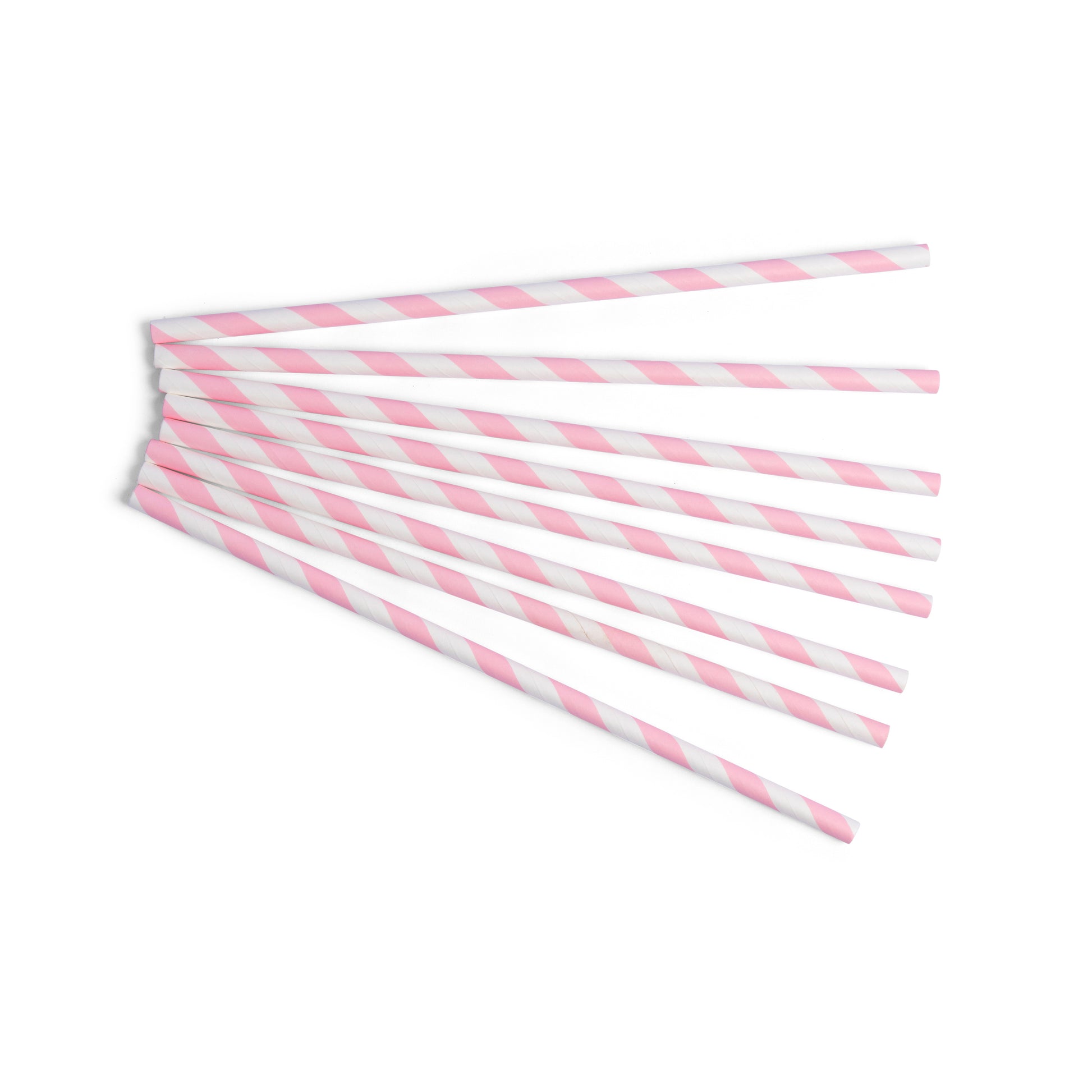 Pink and white striped paper straws for milkshakes smoothies soft drinks dessert tables birthday parties and celebrations