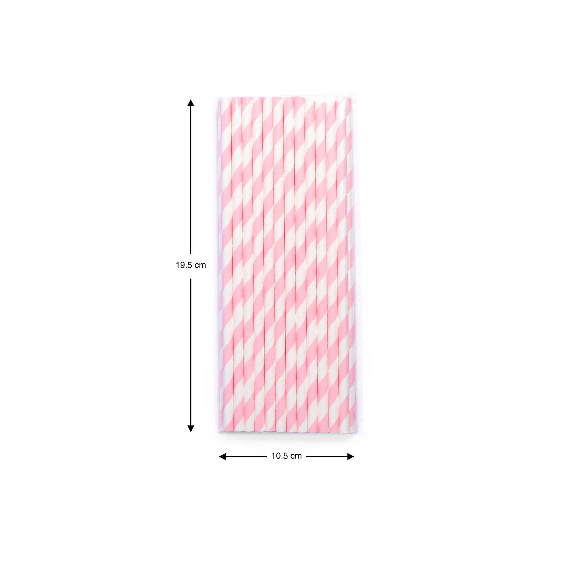 Pink and white stripped paper straws for milkshakes smoothies ice cream sundaes and party drinks