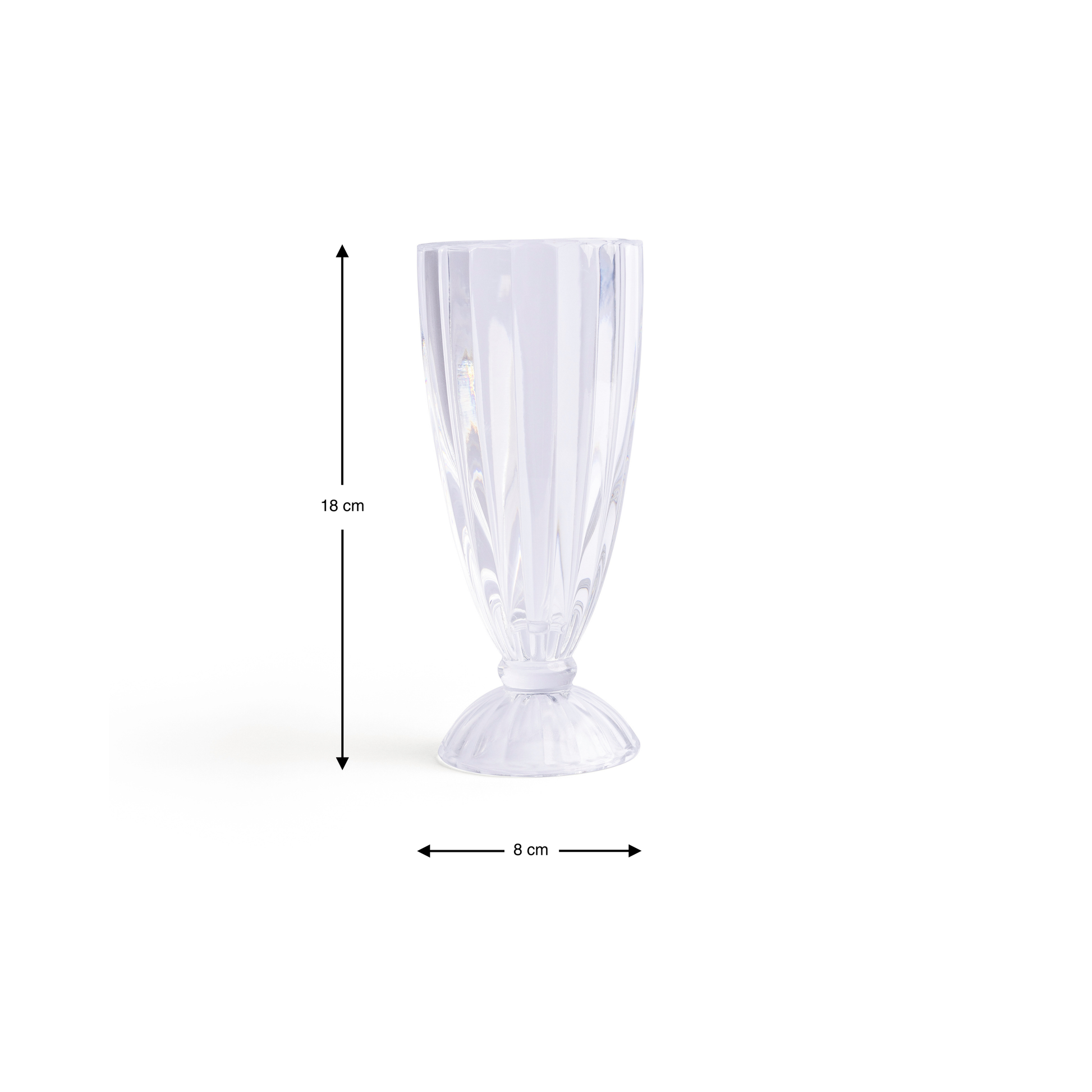 Clear sundae dessert glass for serving ice cream sundaes milkshakes layered desserts and sweet treats